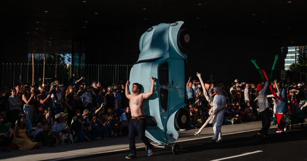 Puppets, performers and politics filled the streets at LACMA’s first-ever Art Parade