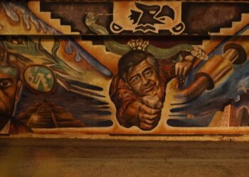 On the avenue that bears César Chávez’s name, murals honoring him remain — for now