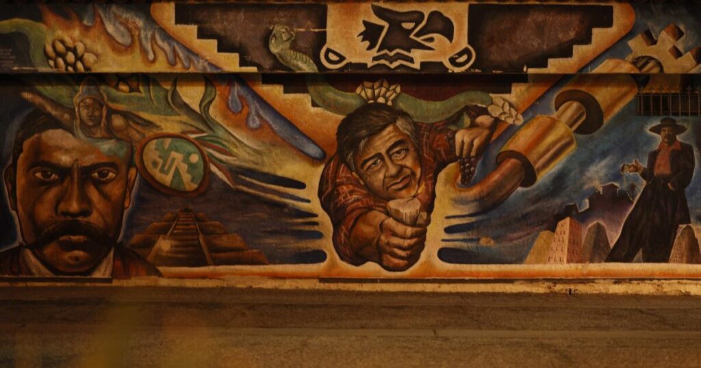 On the avenue that bears César Chávez’s name, murals honoring him remain — for now