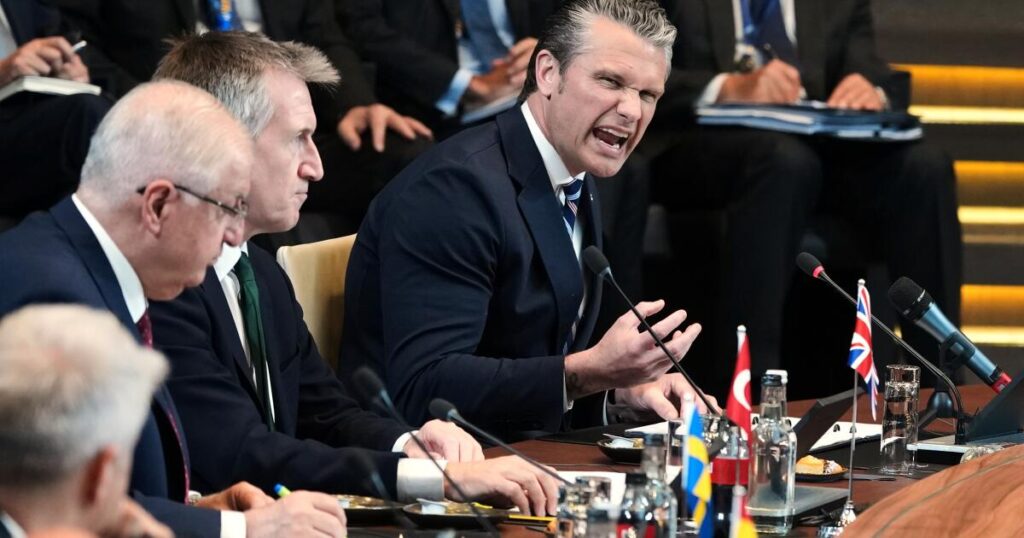 Pentagon chief lashes out at NATO allies and announces a review of U.S. forces in Europe