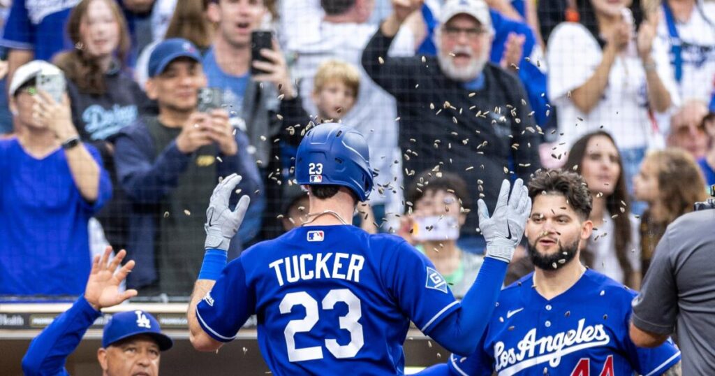 Kyle Tucker and Dalton Rushing rebound with consecutive homers, Dodgers rout Padres