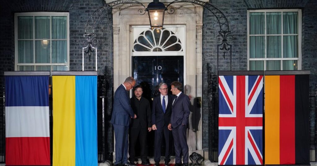Starmer hosts Zelensky, Macron and Merz; Russian strikes hit nuclear site, kill 3 in Ukraine