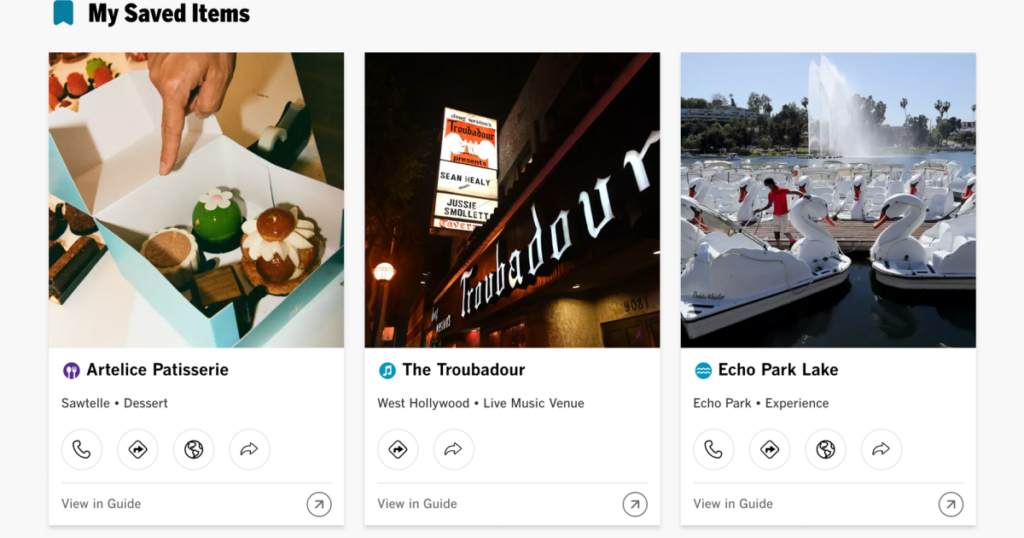 A new L.A. Times feature: Now you can save our expert recs for your next adventure
