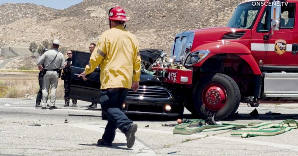 Two, including 10-year-old boy, killed in collision with speeding fire truck