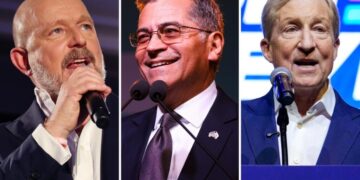 Hilton and Becerra lead California’s unsettled governor’s race; Steyer faces elimination