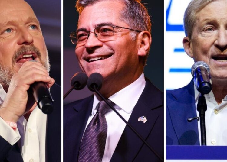 Hilton and Becerra lead California’s unsettled governor’s race; Steyer faces elimination
