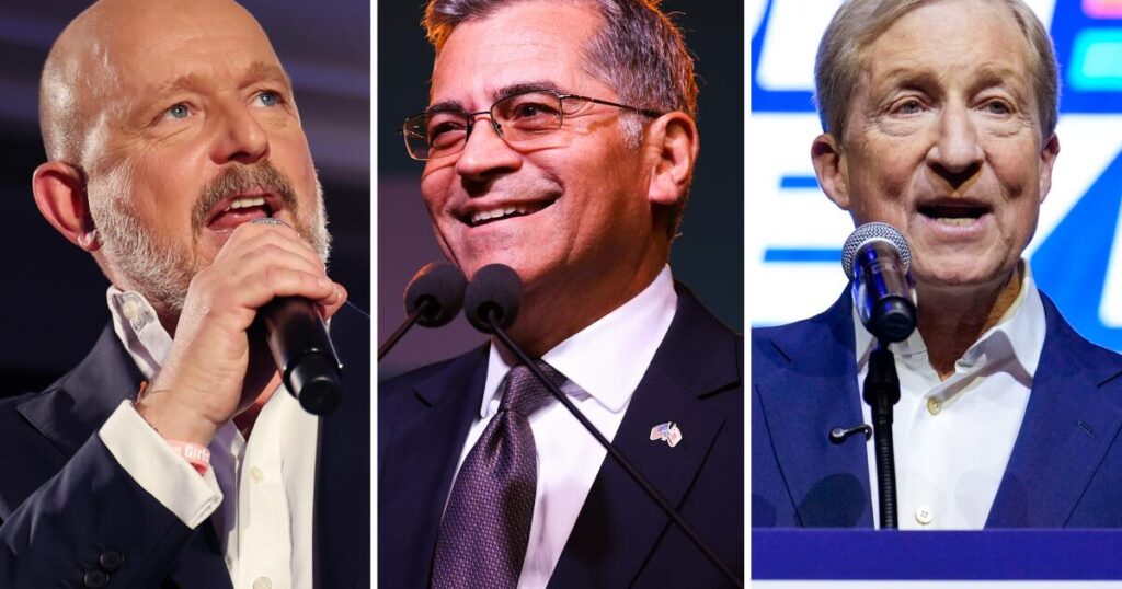 Hilton and Becerra lead California’s unsettled governor’s race; Steyer faces elimination