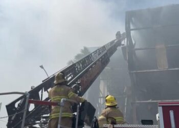 ‘This crisis is not over.’ Boyle Heights fire keeps  burning as officials warn of polluted air