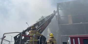 ‘This crisis is not over.’ Boyle Heights fire keeps  burning as officials warn of polluted air