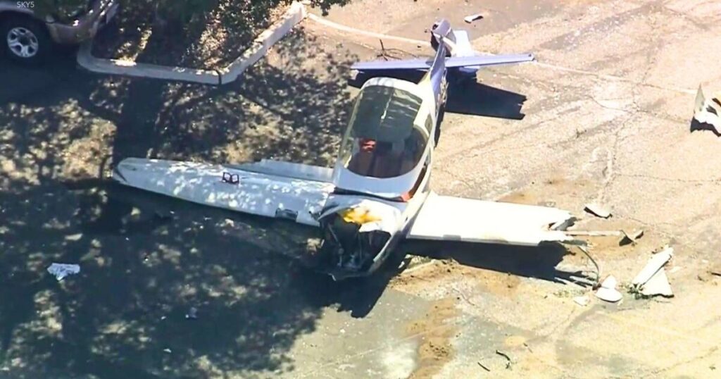 Plane slides off runway in San Fernando Valley after landing gear fails, officials say