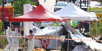 Skydiving plane crashes in northeastern France, killing all 11 people on board