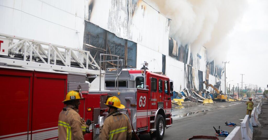 Boyle Heights fire enters sixth day with air quality warnings, schools relocating activities