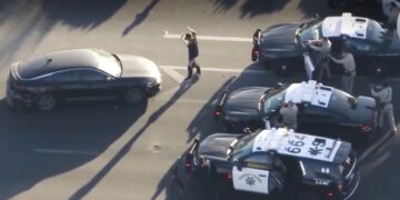 Double-murder suspect caught after CHP deploys spike strips, uses PIT maneuver