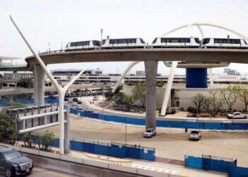 As World Cup fans pour into LAX, long-awaited people mover train struggles with delays