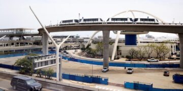 As World Cup fans pour into LAX, long-awaited people mover train struggles with delays