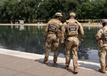 Patrols and nanobubbles continue at the Reflecting Pool as Trump looks for a renovation do-over