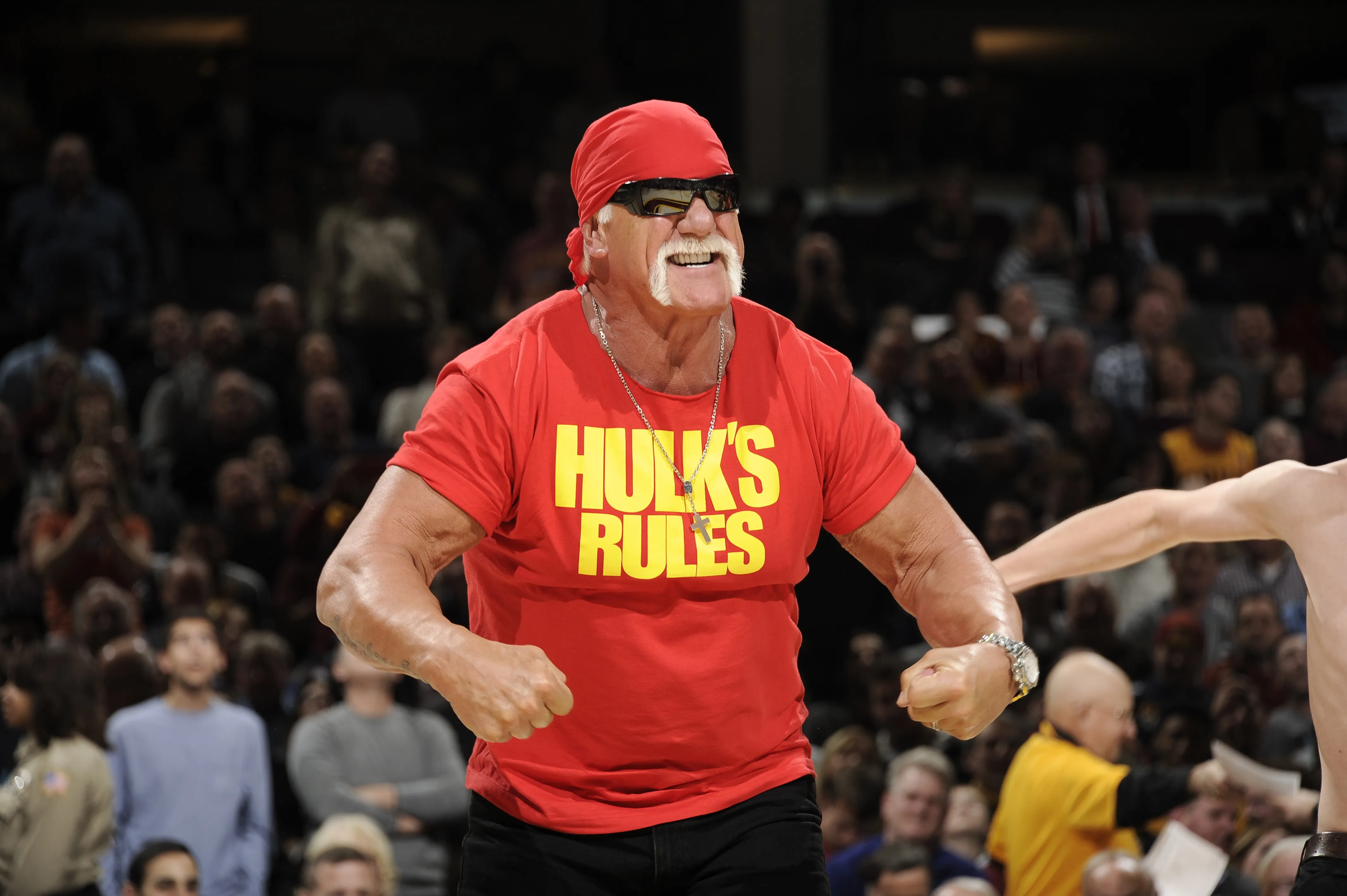 Hulk Hogan in a red 