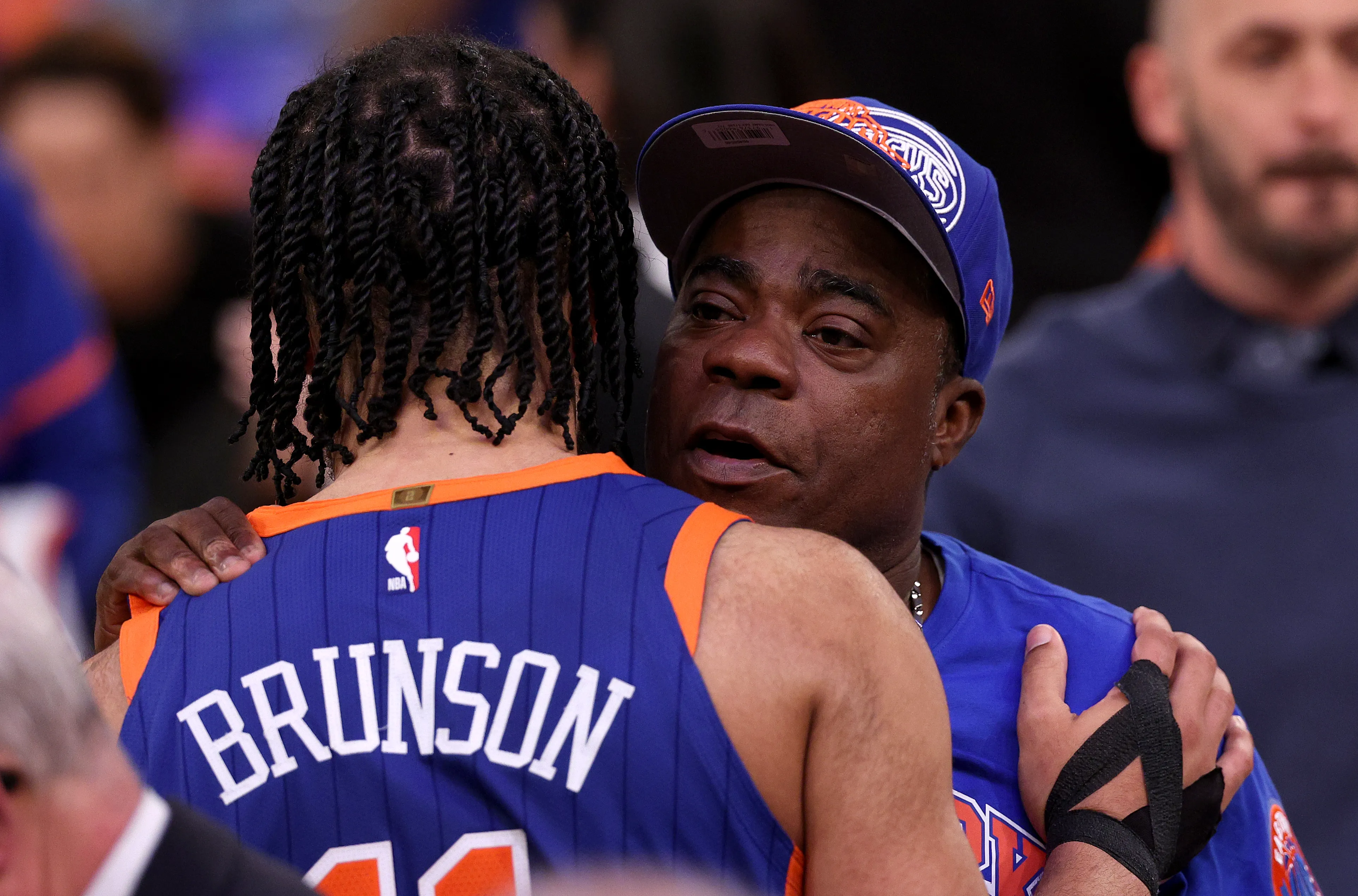 Jalen Brunson and Tracy Morgan.