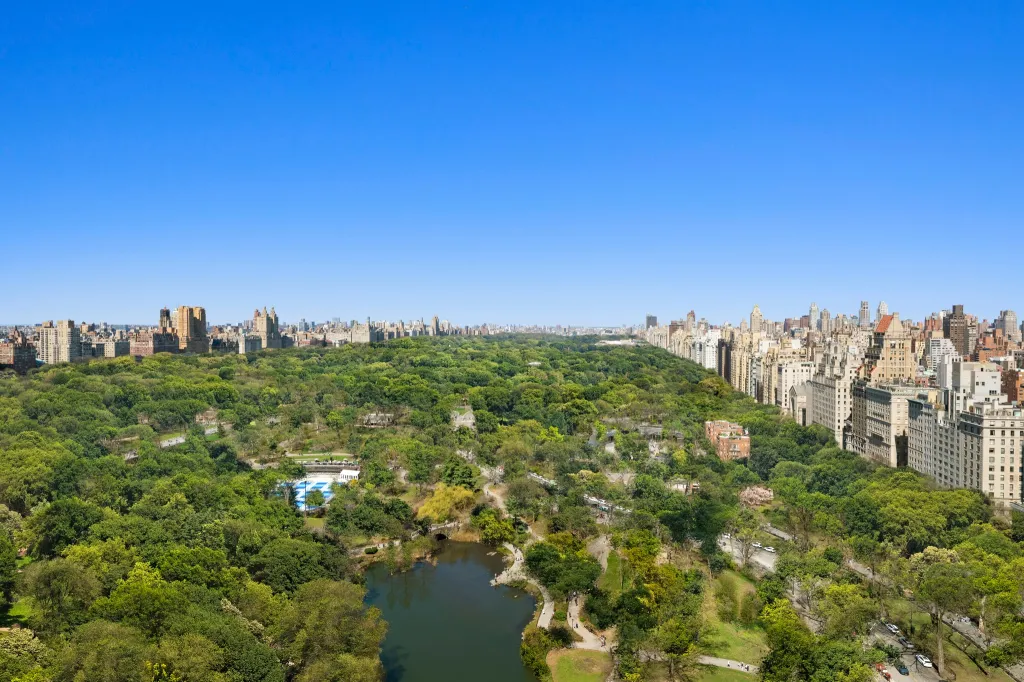 Central Park is front and center.