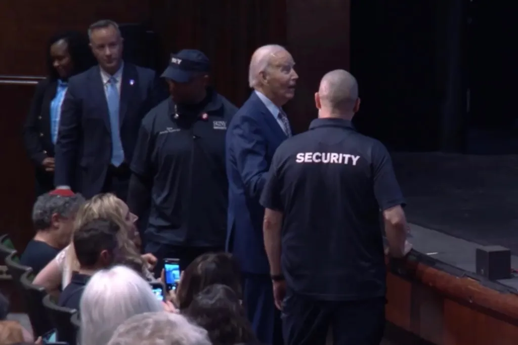 Former President Joe Biden interrupts Jill Biden's book talk at the 92nd Street Y on June 2, 2026.