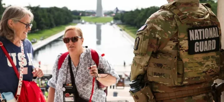 Trump hit with ridicule as National Guard stands at Reflecting Pool: ‘Protect from algae?’