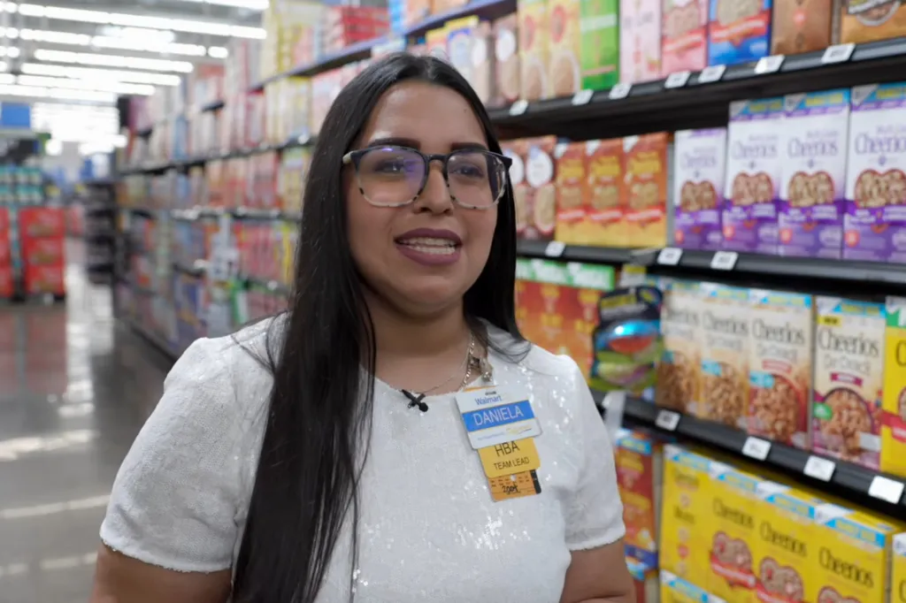 A Walmart employee who is featured in a promotional video.