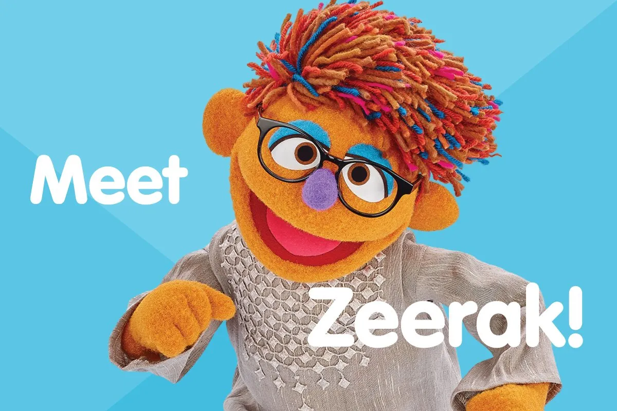 As well as many of the characters beloved by American kids, the show followed Zari, a 6-year-old girl Muppet, and her 4-year-old brother Zeerak.