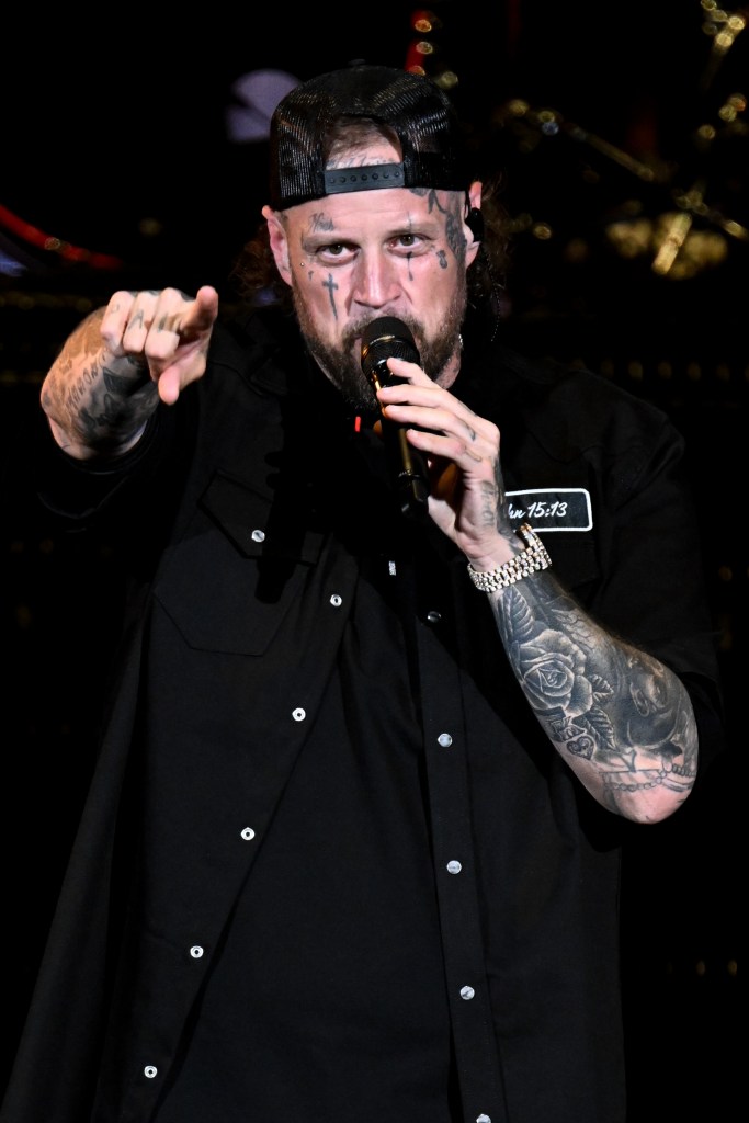 Jelly Roll performing at the iTHINK Financial Amphitheatre.