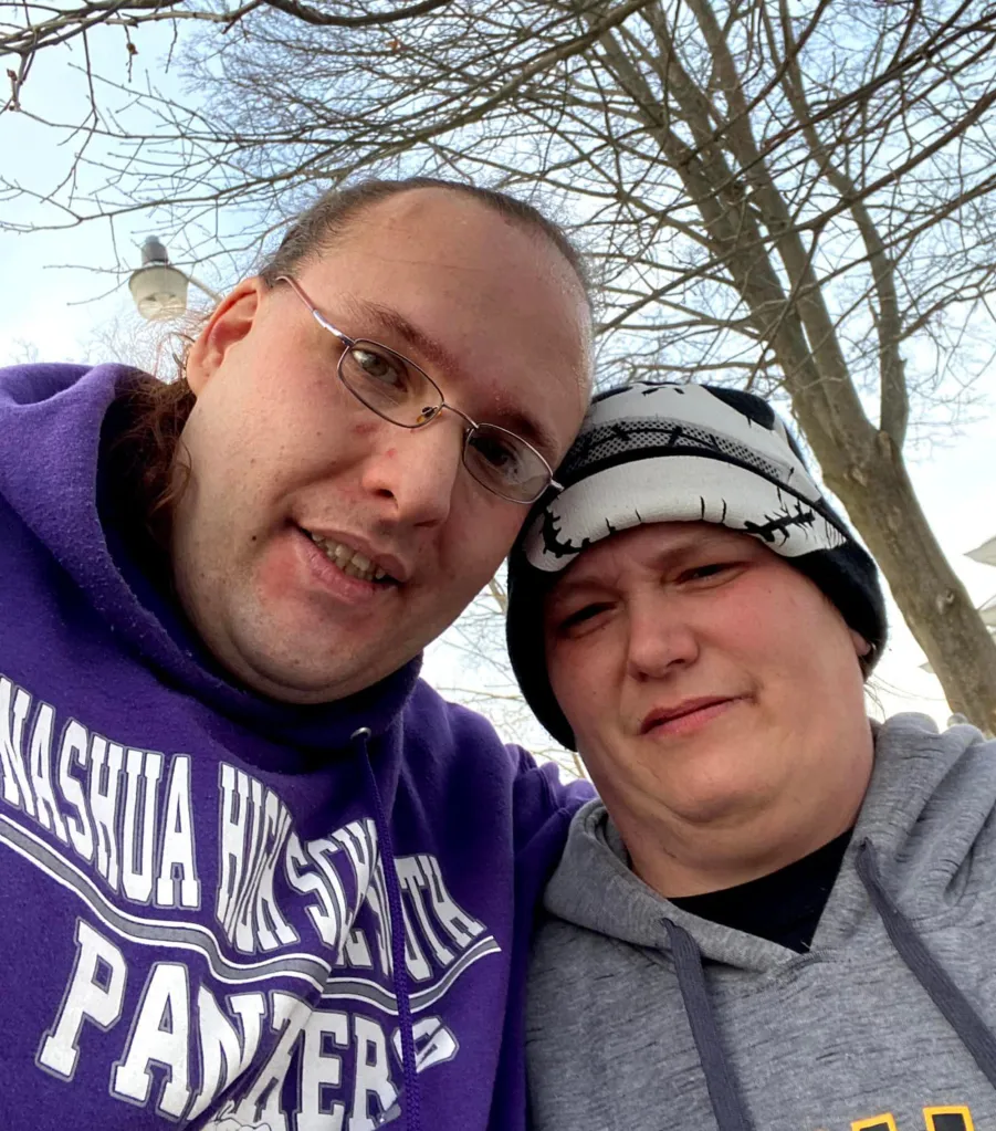 Stacie Laughton and Lindsay Groves posing for a selfie outdoors.
