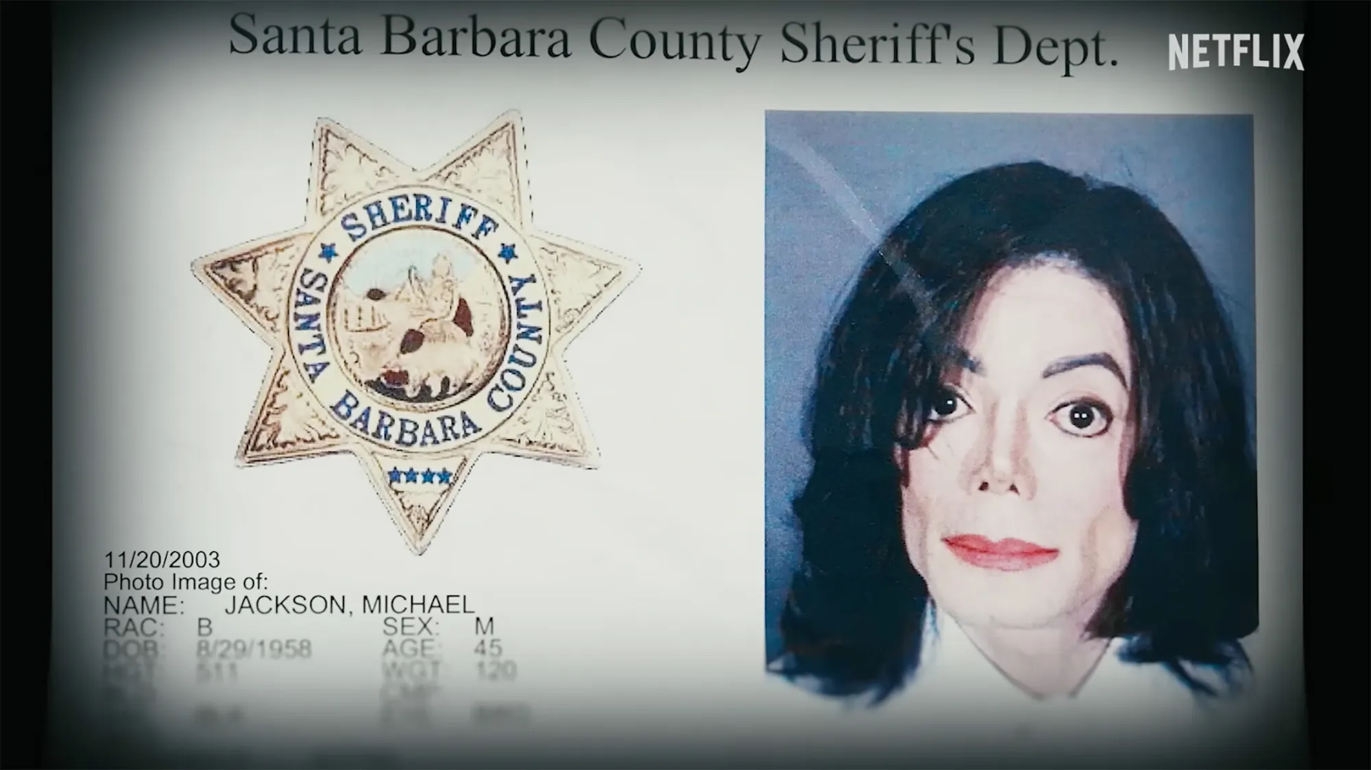 Michael Jackson mugshot