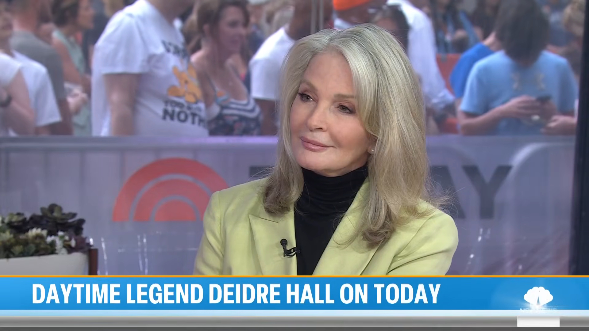 Deidre Hall on Today Show with the text 