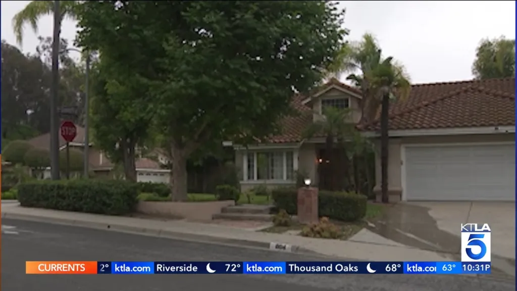 A house in a Brea neighborhood, where a hidden surveillance camera was found.
