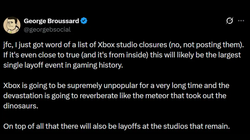 Xbox Layoffs Broussard