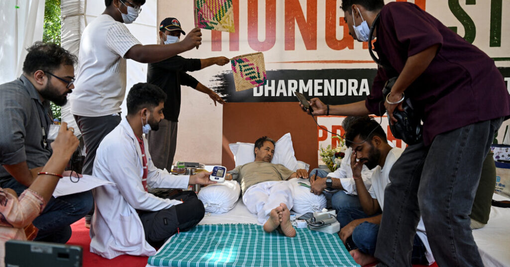 A 59-Year-Old Hunger Striker Joins a Gen Z Protest Movement in India