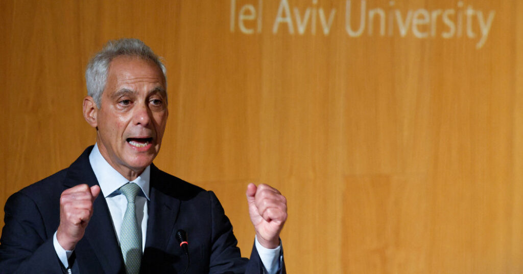 In Israel, Rahm Emanuel Calls for End of Unconditional U.S. Support