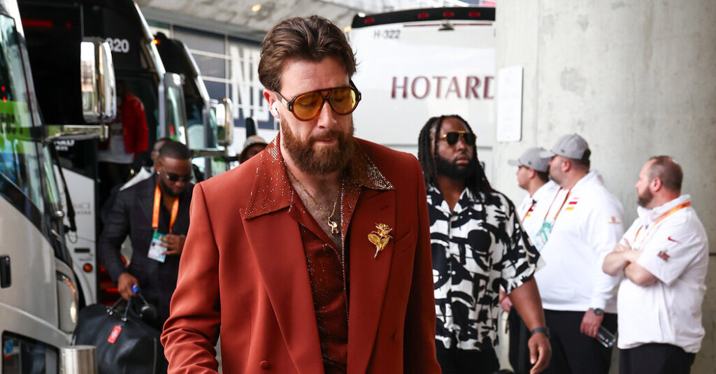 Travis Kelce Twins With Taylor in Dior