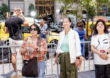 Fans Gather Outside the Wedding of the Year at Madison Square Garden