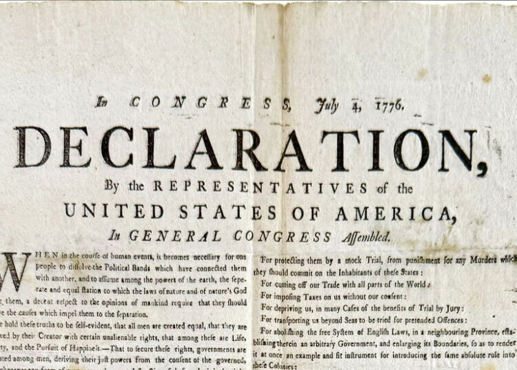 Rare Copy of the Declaration of Independence Is Discovered in London