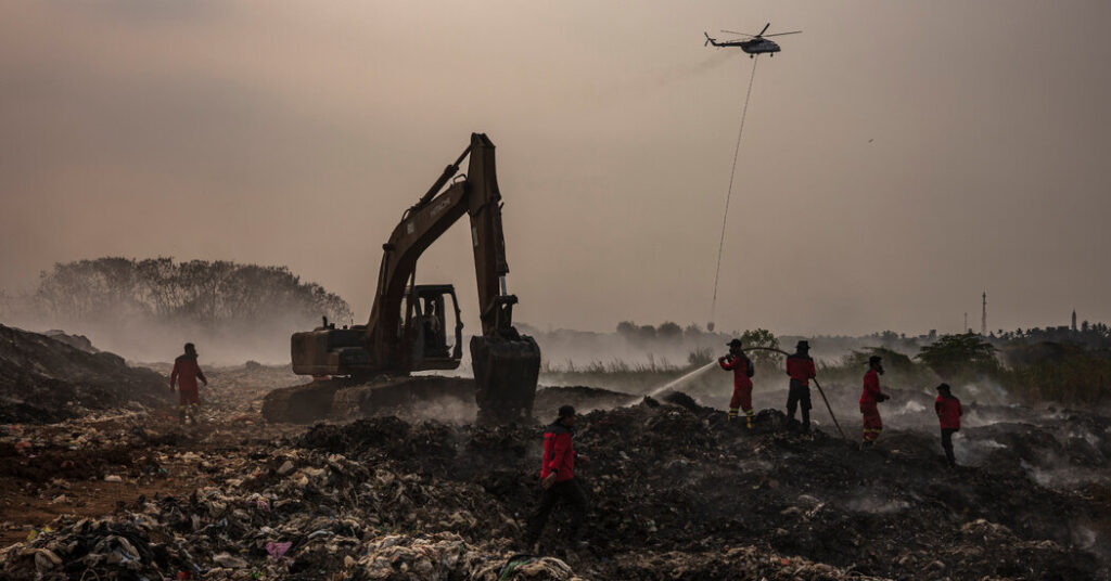 A Landfill in Indonesia Caught Fire Over a Week Ago. It’s Still Burning.