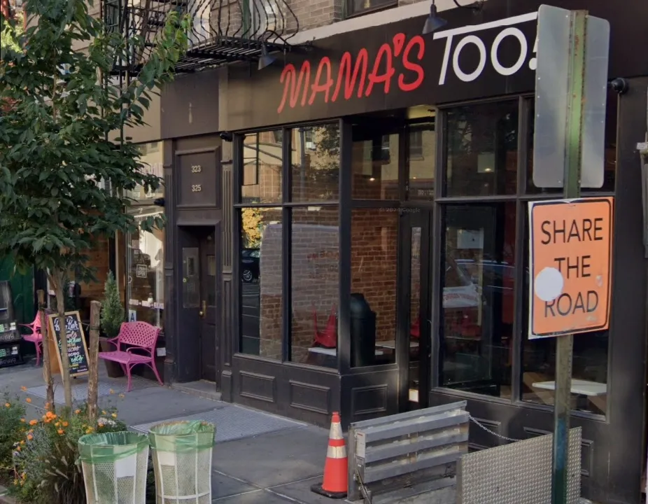 Exterior of Mama's TOO! pizzeria in New York City.