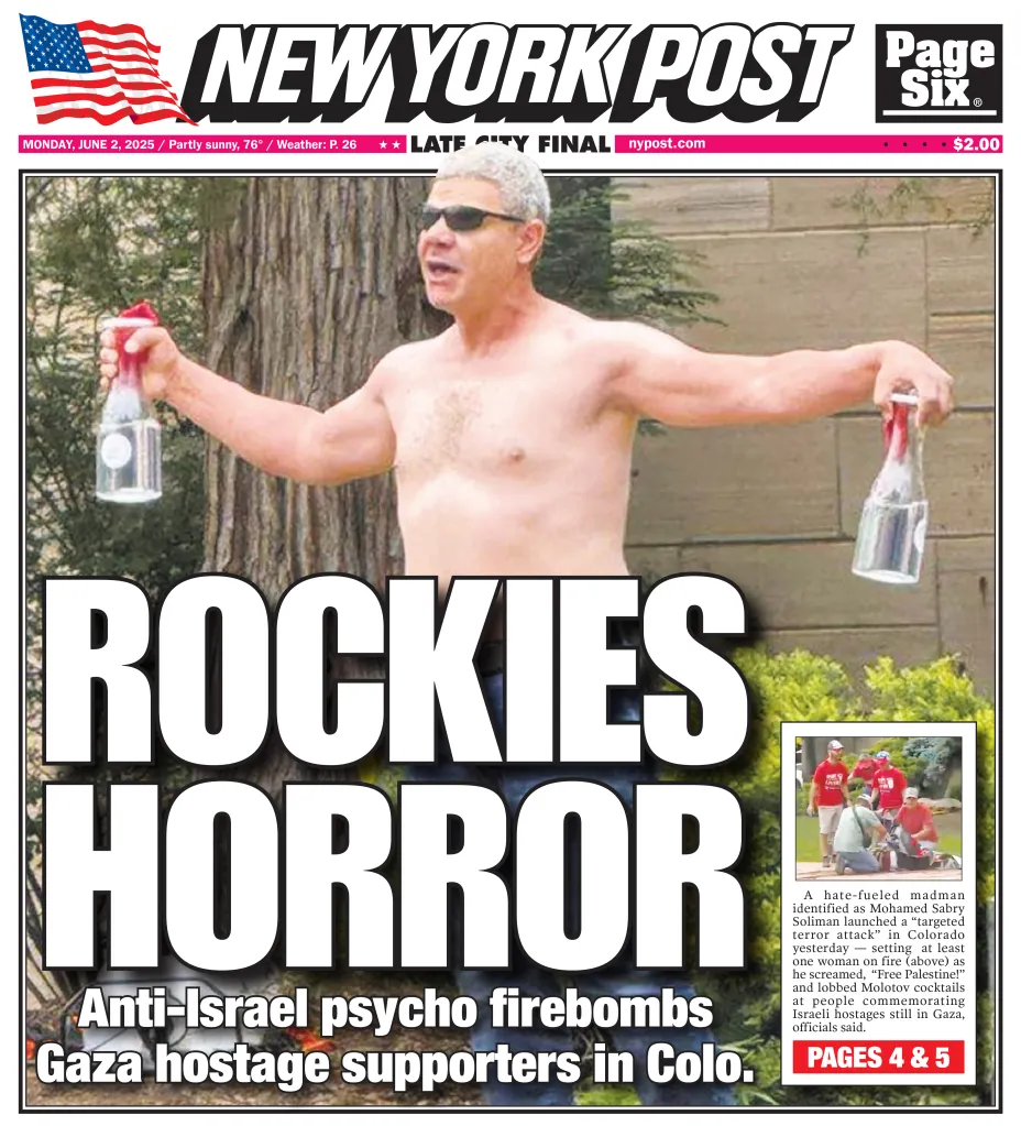 New York Post front page with the headline 