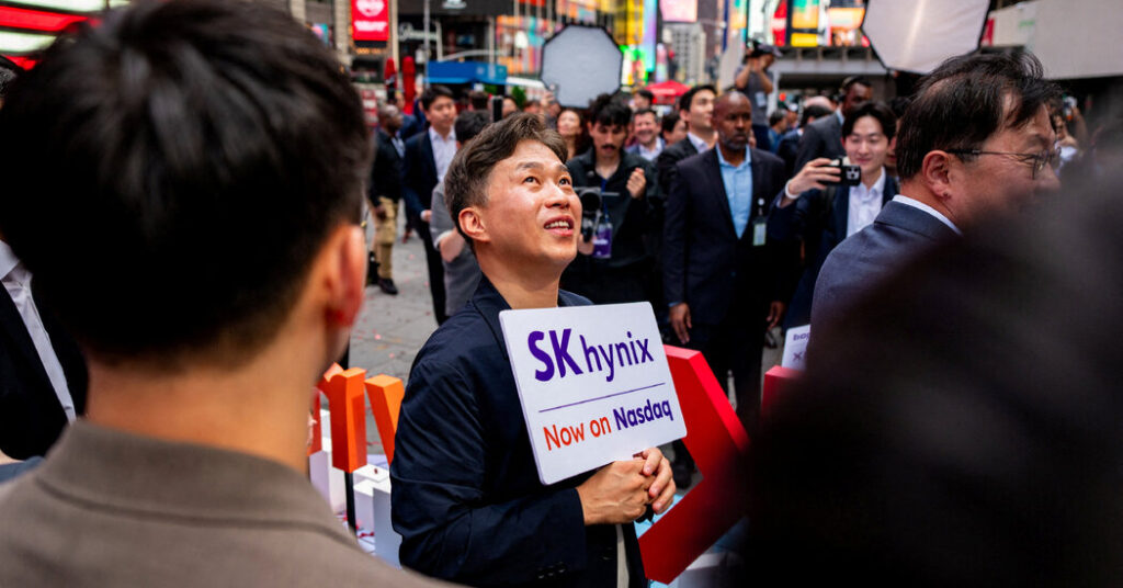 Korean Chip Maker’s Stock Rises After Huge I.P.O., Latest Sign of A.I. Demand