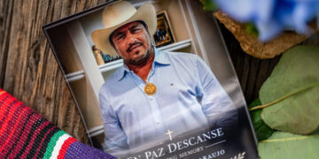 At Vigil, Sons of Man Killed by ICE in Houston Call for Accountability