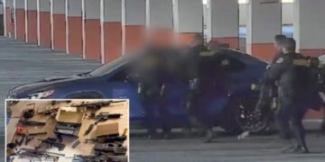 Trans gunman caught in alleged casino terror plot with huge cache of weapons — as cops release chilling footage