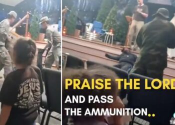 Mock firing squad storms into Kentucky church bible class and ‘kills Devil’ in front of children