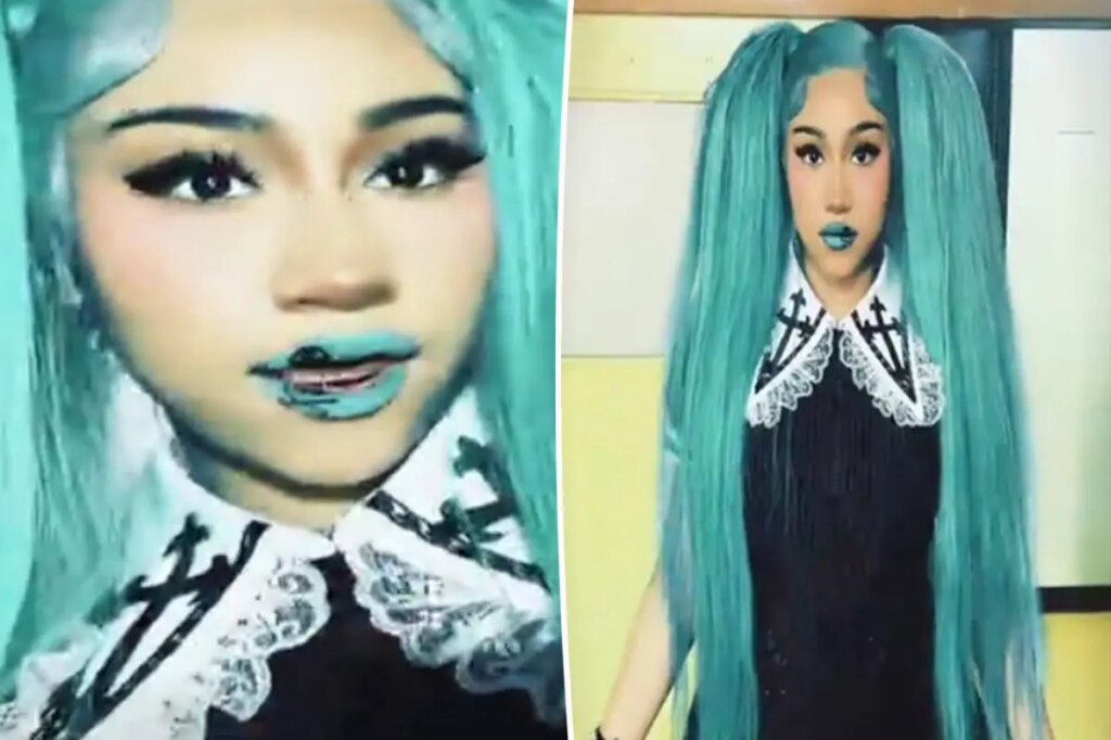 North West, 13, shows off blue lips and black teeth in zombie-inspired makeover