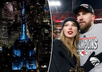 Empire State Building lights up for Taylor Swift and Travis Kelce’s wedding: ‘Her something blue’