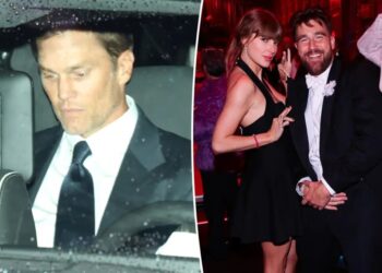 Tom Brady sneaks out of Taylor Swift and Travis Kelce’s star-studded wedding reception early