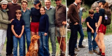 Kate Middleton shows off new photos posing with all three kids — including a surprisingly tall Prince George