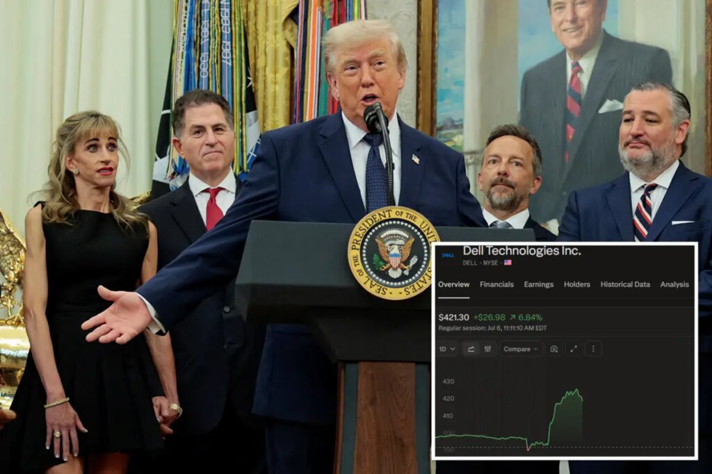 Dell stock jumps after Trump tells Americans, ‘Go out and buy a Dell computer’